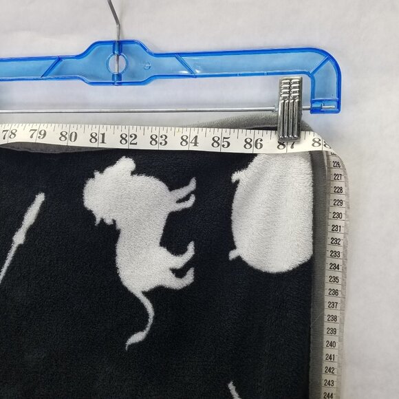 HARRY POTTER Super Soft Plush Blanket Throw 60"x90" Black White Houses Wand Hat - Picture 11 of 12